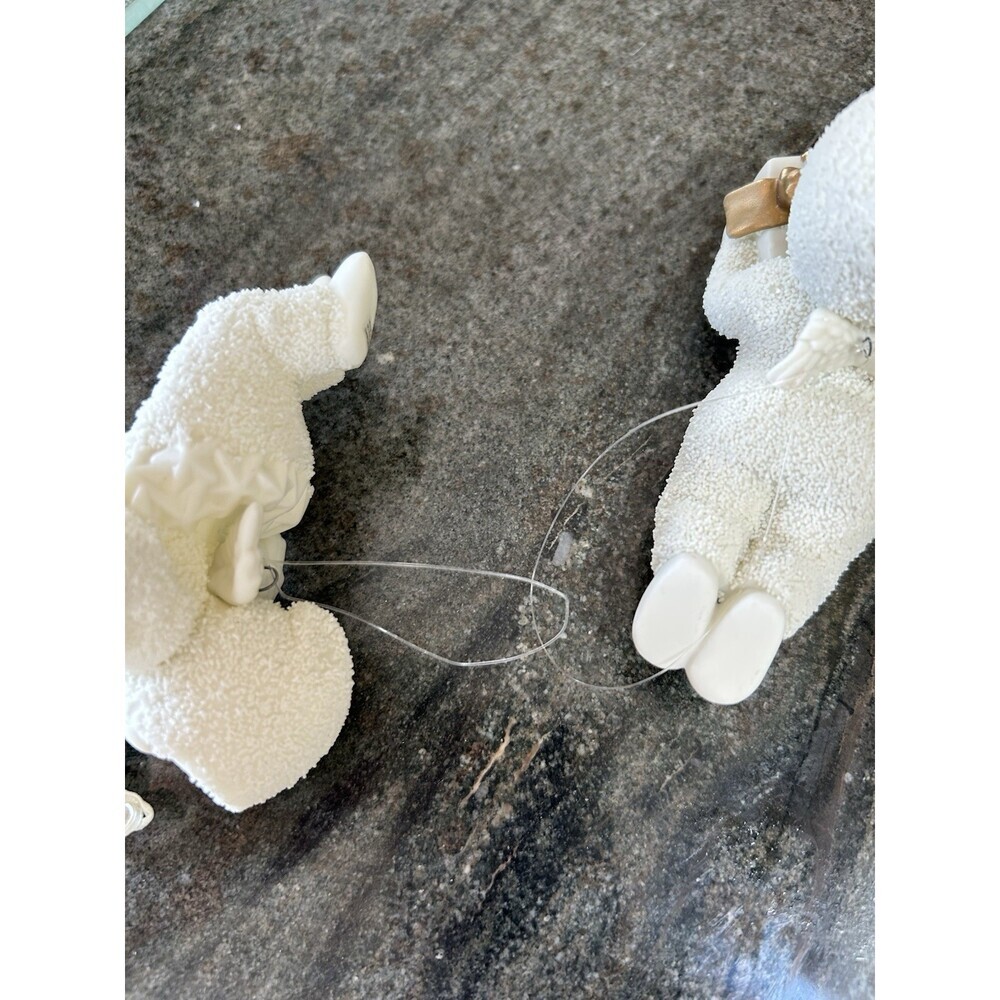 Department 56 Bisque Snow Baby Ornaments  2 With Hangers - Picture 4 of 8